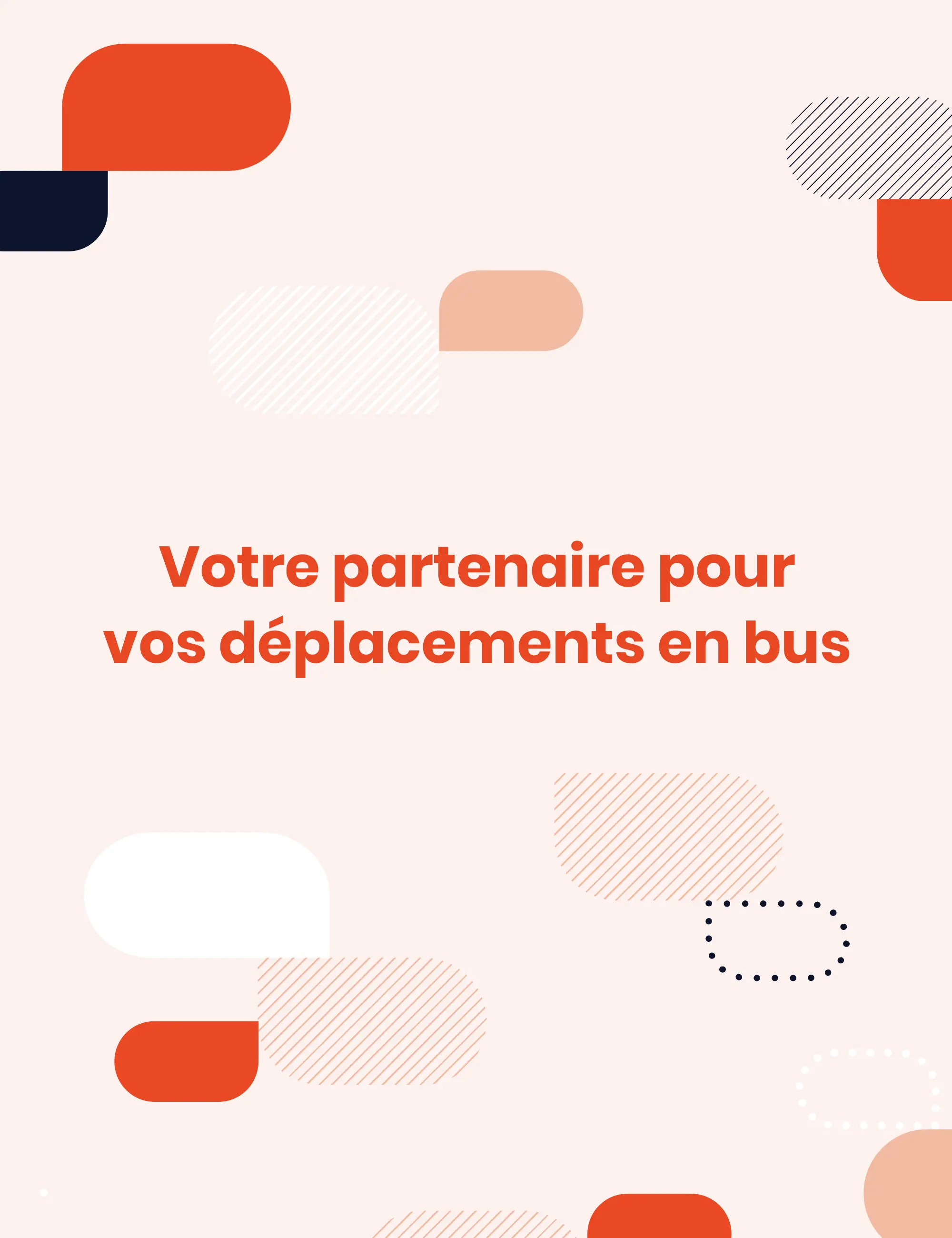 Baseline de Saybus, Votre partenaire pour vos déplacements en bus, entourée de bulles illustrées