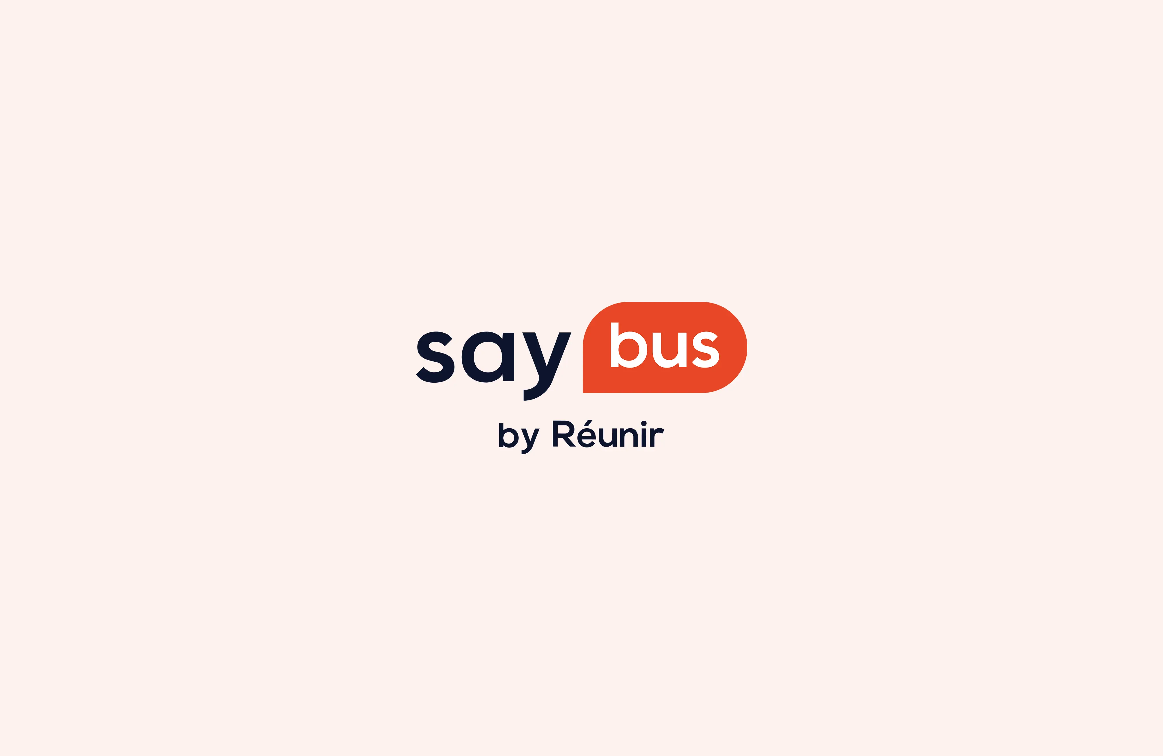 Logo Saybus by Réunir coloré sur fond beige