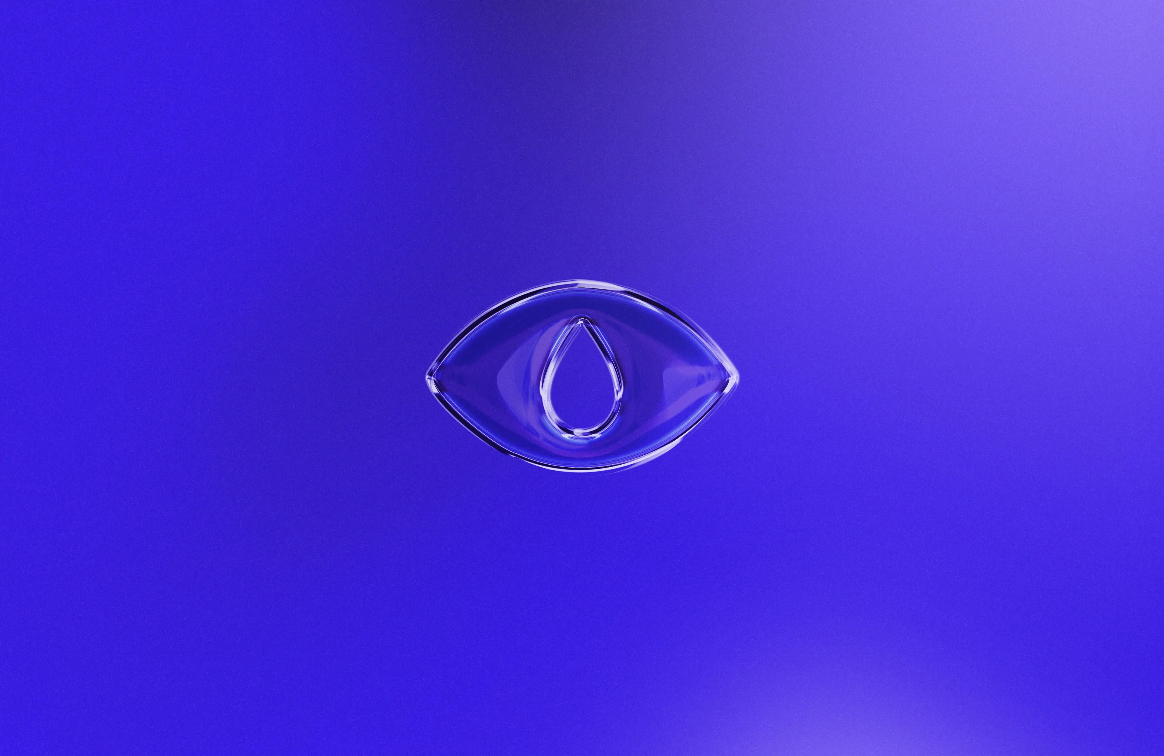 Logo version symbole de Nectar sur fond bleu en effet 3D glass