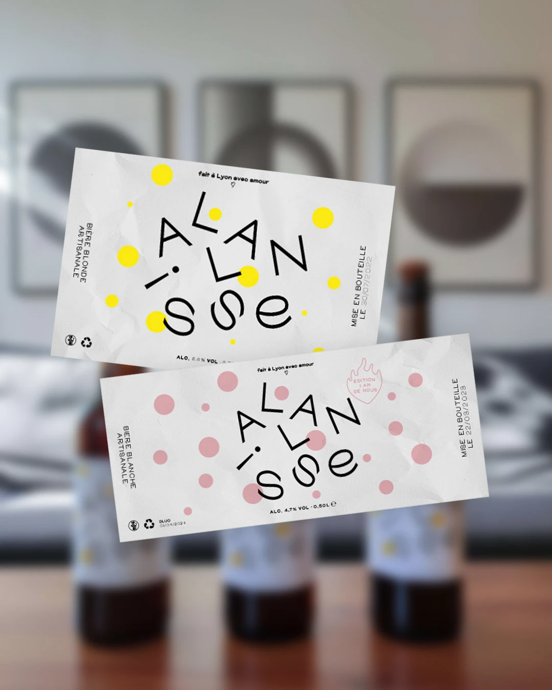Étiquettes de bières personnalisées "Allanisse"