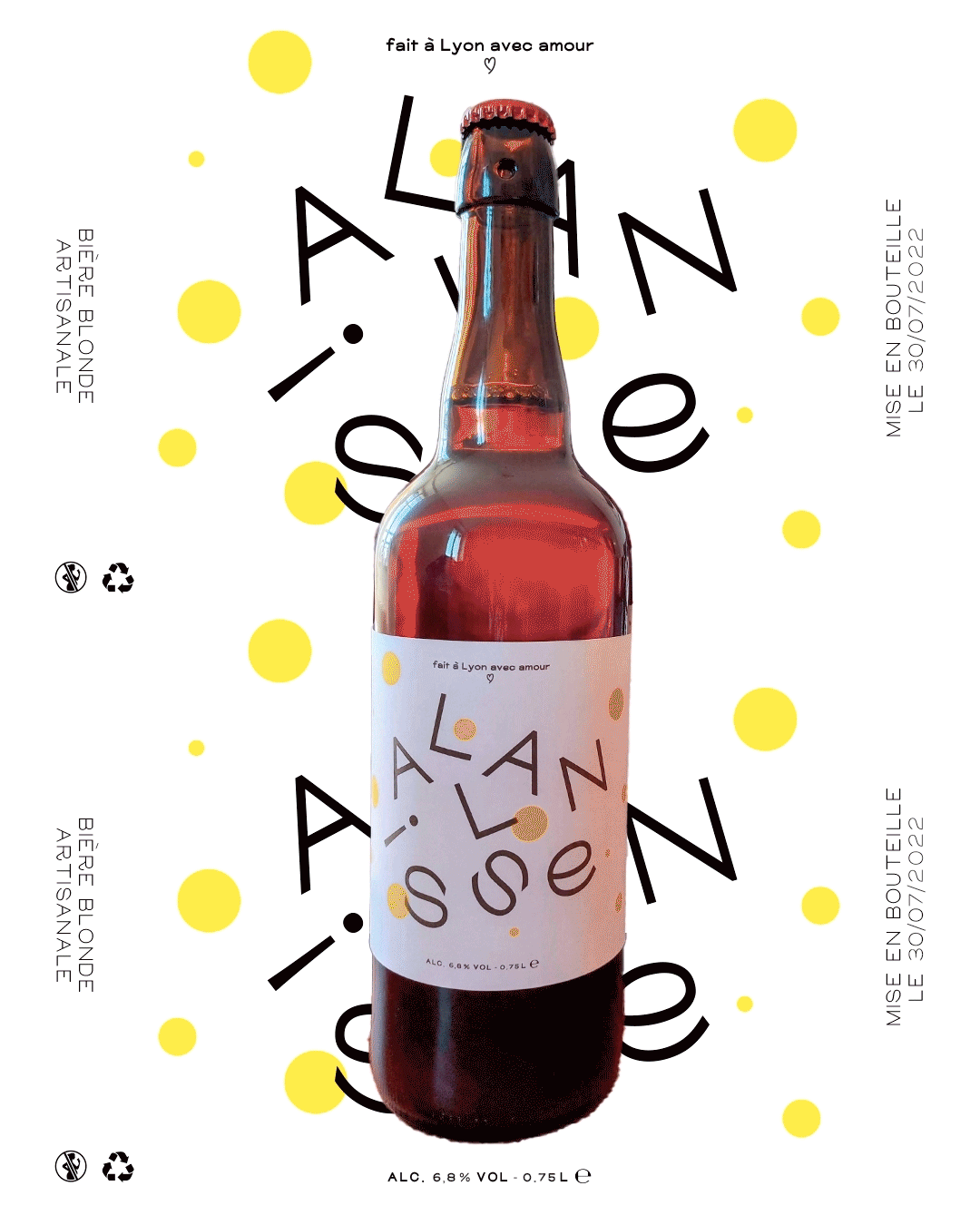Étiquettes de bières personnalisées "Allanisse"