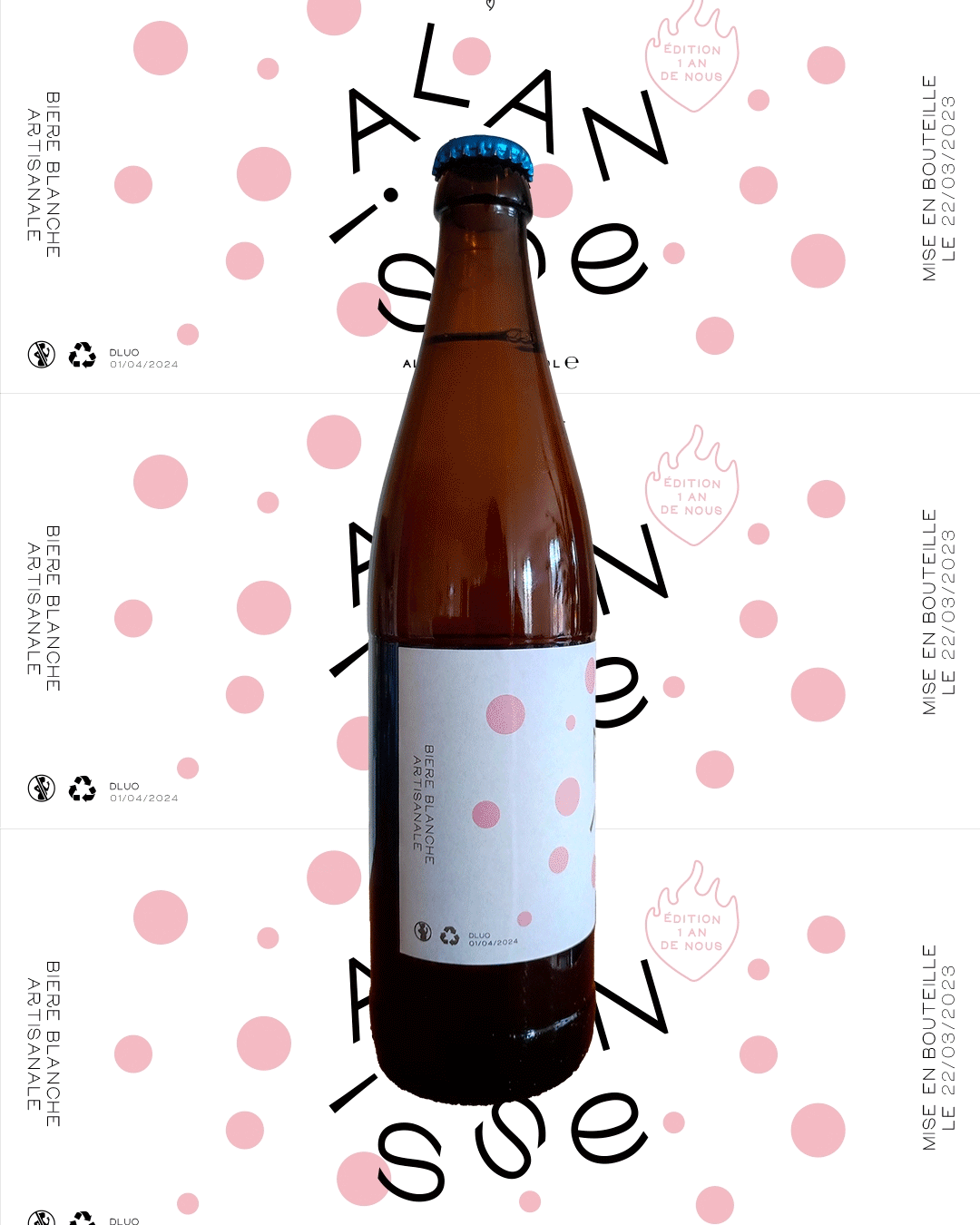 Étiquettes de bières personnalisées "Allanisse"
